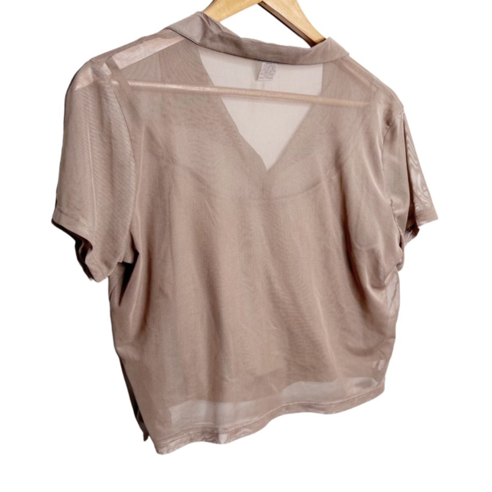 Better Together Mesh 2 Piece Set Button Collar Cr… - image 5